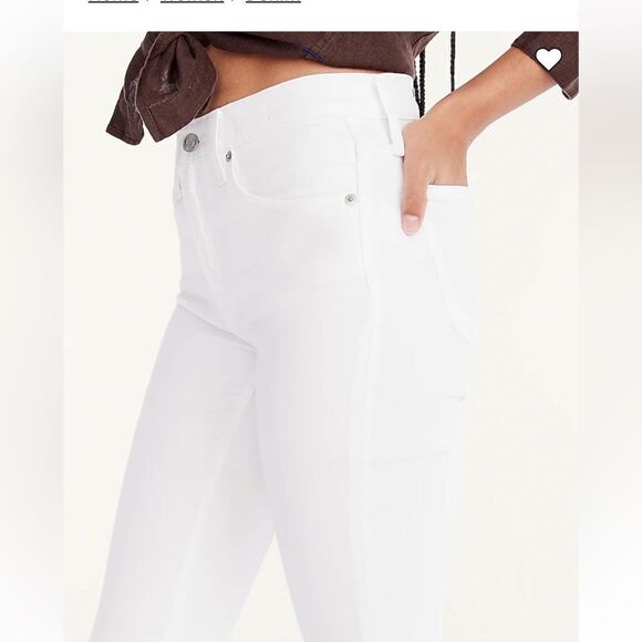 J. Crew 9" mid-rise toothpick jean in white* - Picture 3 of 7